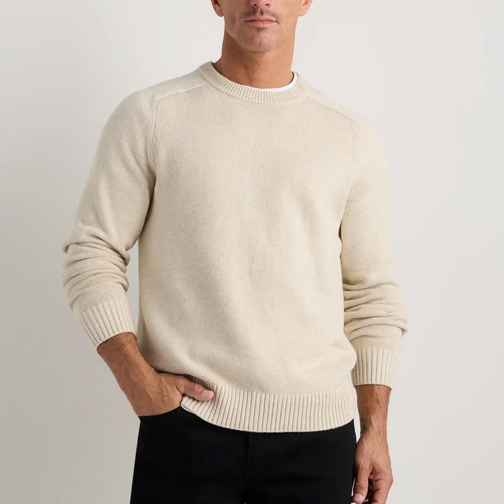 Men's Banana Republic Cream Crewneck Sweatshirt